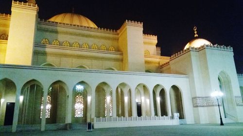 View of historical building at night