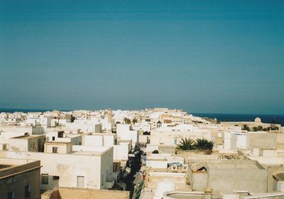 High angle shot of townscape