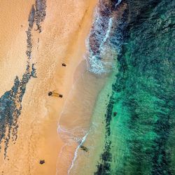 High angle view of beach