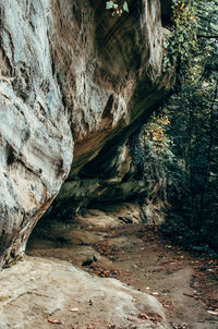 Rock formation in sunlight