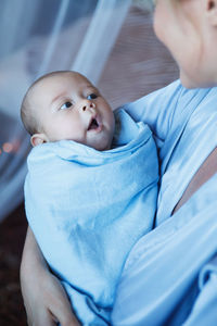 Close-up of cute baby girl