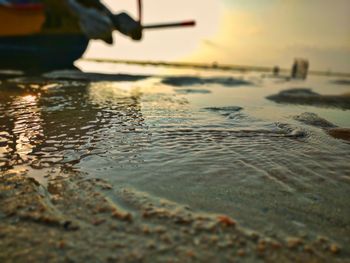 Low section of person on beach