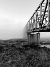 Bridge over river against sky