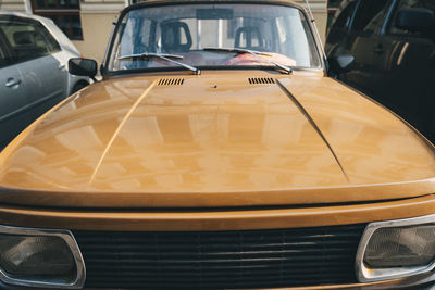 Close-up of vintage car