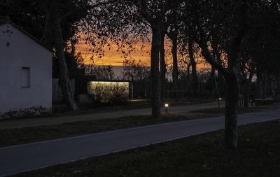 Road at sunset