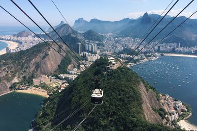 Suspension bridge over sea