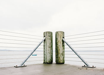 Foggy dock view