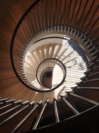 High angle view of empty steps in building