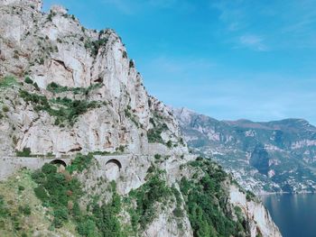 Scenic view of rock formation against sky