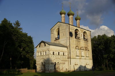 Low angle view of bell tower