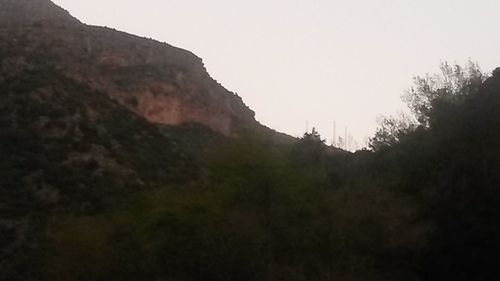 Scenic view of mountains against clear sky