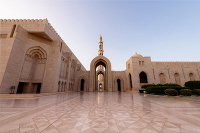 View of historic building against clear sky