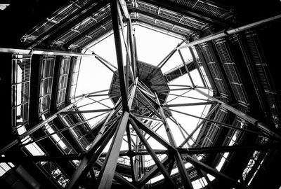 Low angle view of spiral staircase
