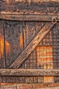 Close-up of wooden door