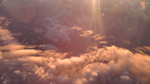 Scenic view of clouds in sky during sunset