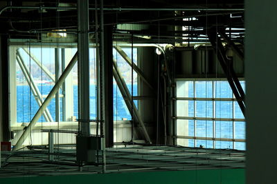 Interior of empty farmer market