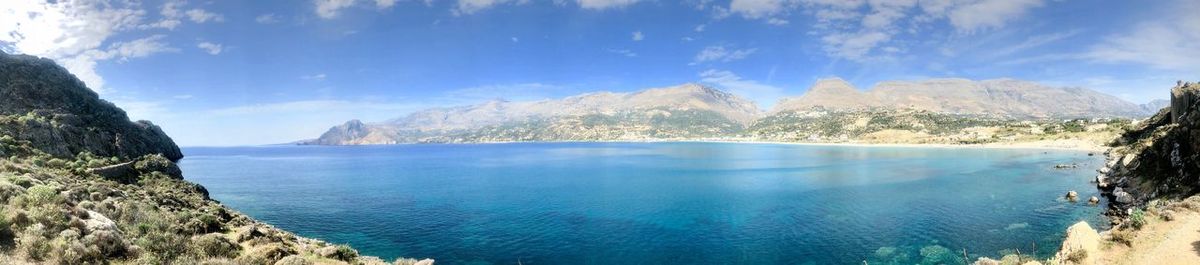 Panoramic view of sea against sky