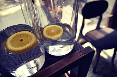 Close-up of drink on table