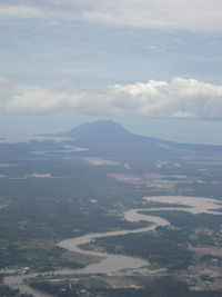 Aerial view of landscape against sky