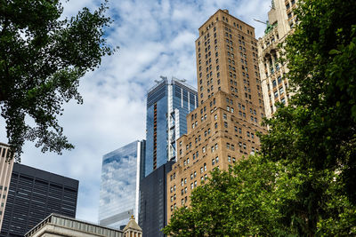 Low angle view of buildings against sky