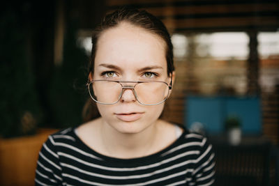 Close-up portrait of a woman