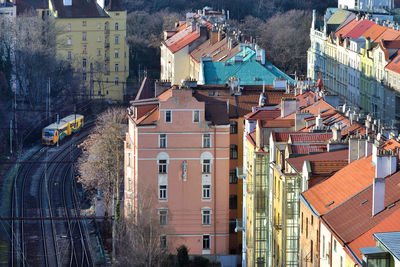 Aerial view of town