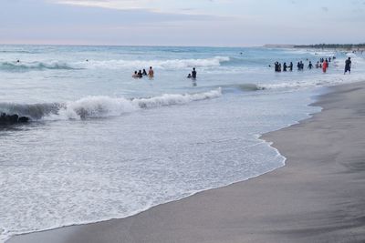 Group of people on beach