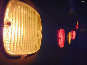 Close-up of illuminated lamp