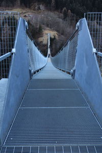 High angle view of empty staircase of building