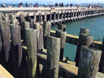 Pier in sea