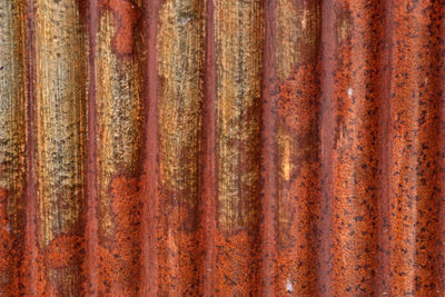 Rusted corrugated iron sheet