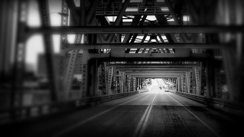 View of illuminated bridge