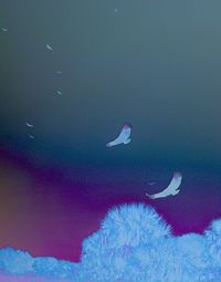 Scenic view of blue sky and moon