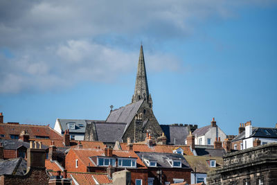 Low angle view of buildings against sky