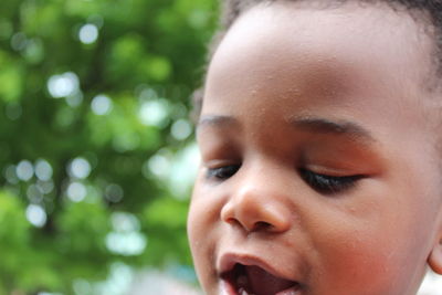 Close-up of cute boy