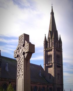 Low angle view of church against sky