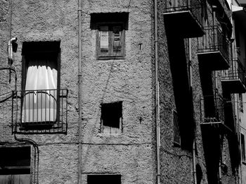 Low angle view of abandoned building