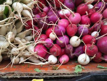 Close-up of vegetables for sale in market