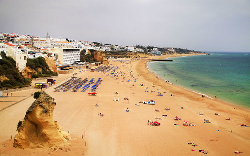 High angle view of beach