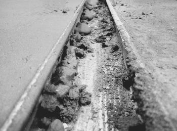 Surface level of snow covered ground