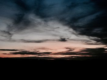 Storm clouds over landscape