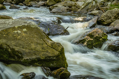 River flowing through rocks