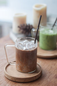 Close-up of coffee on table