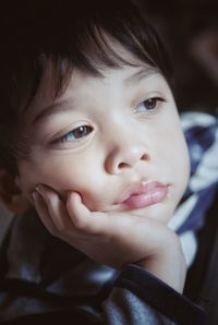 Close-up portrait of cute boy