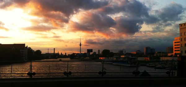 Cityscape at sunset