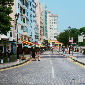 City street against sky