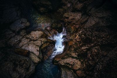 Stream flowing through rocks