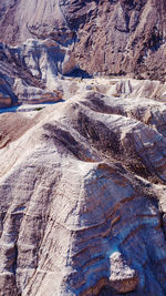 Aerial view of rock formations