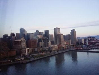 City skyline with waterfront