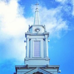 Low angle view of built structure against sky